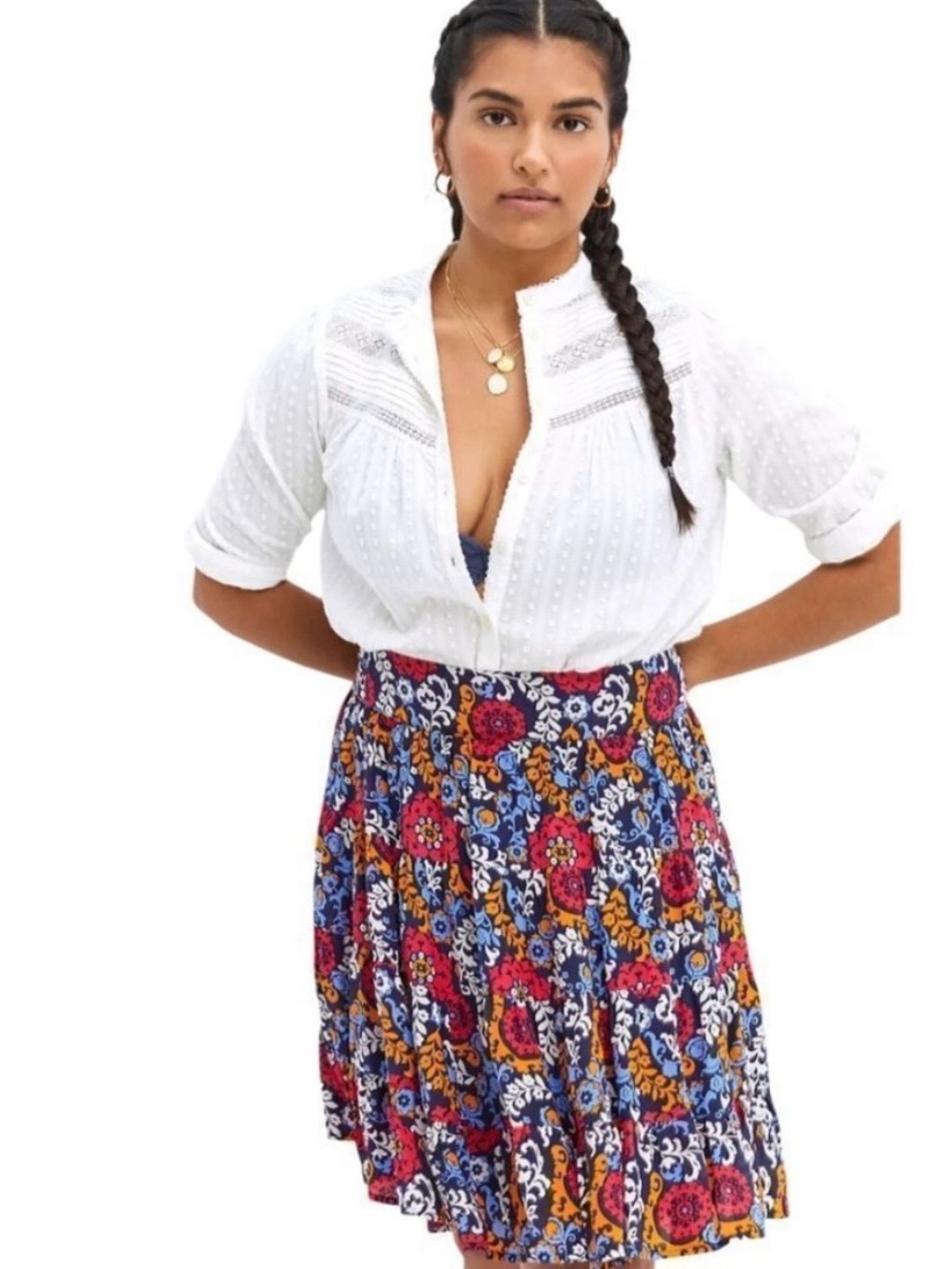 Maeve Navy Floral Skirt